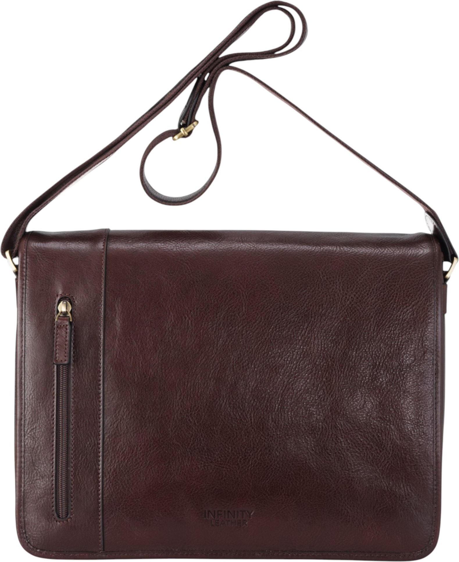 Braune Laptoptasche aus echtem Leder – Astor