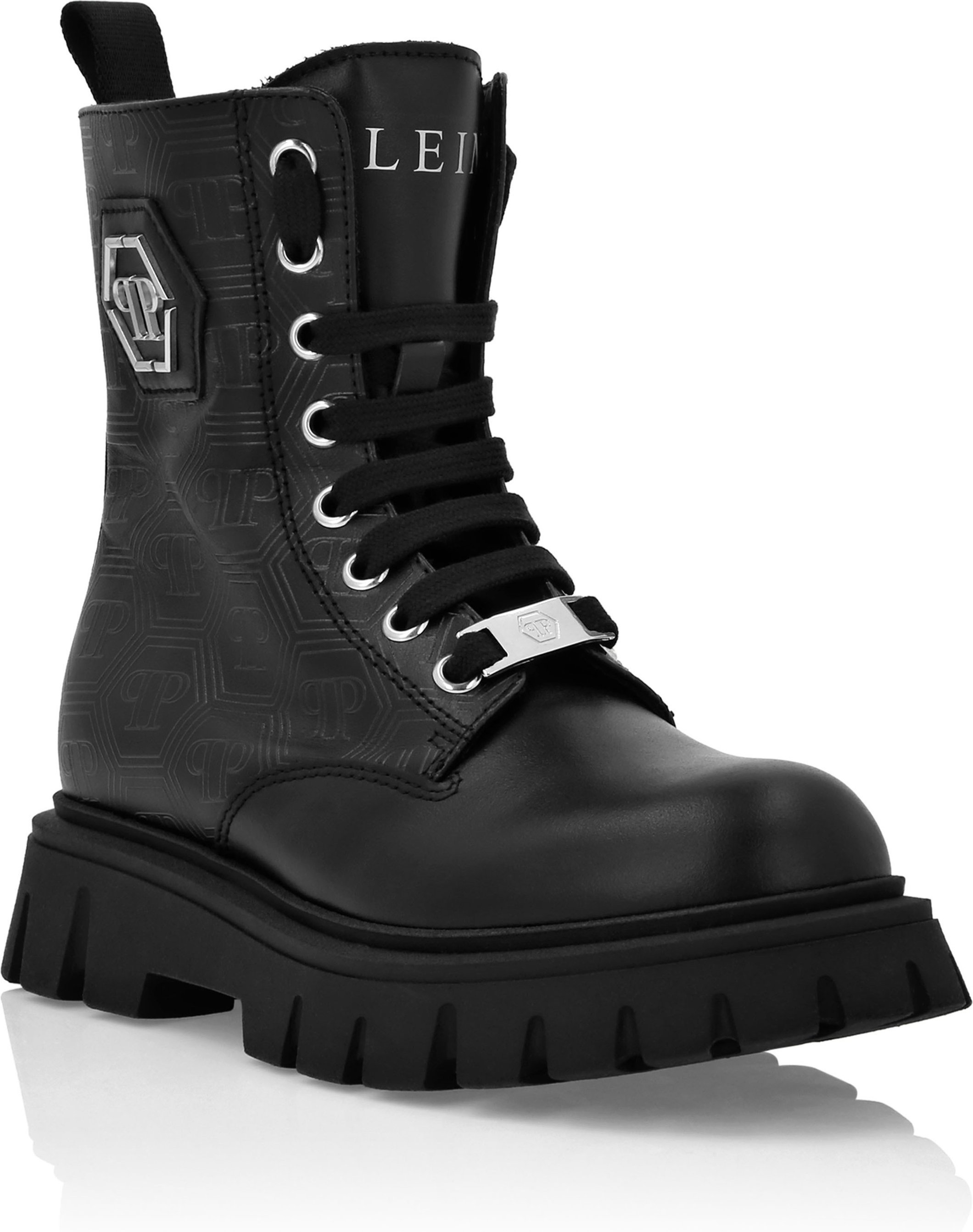 Nappa Leather Mid Boots Hexagon Monogram