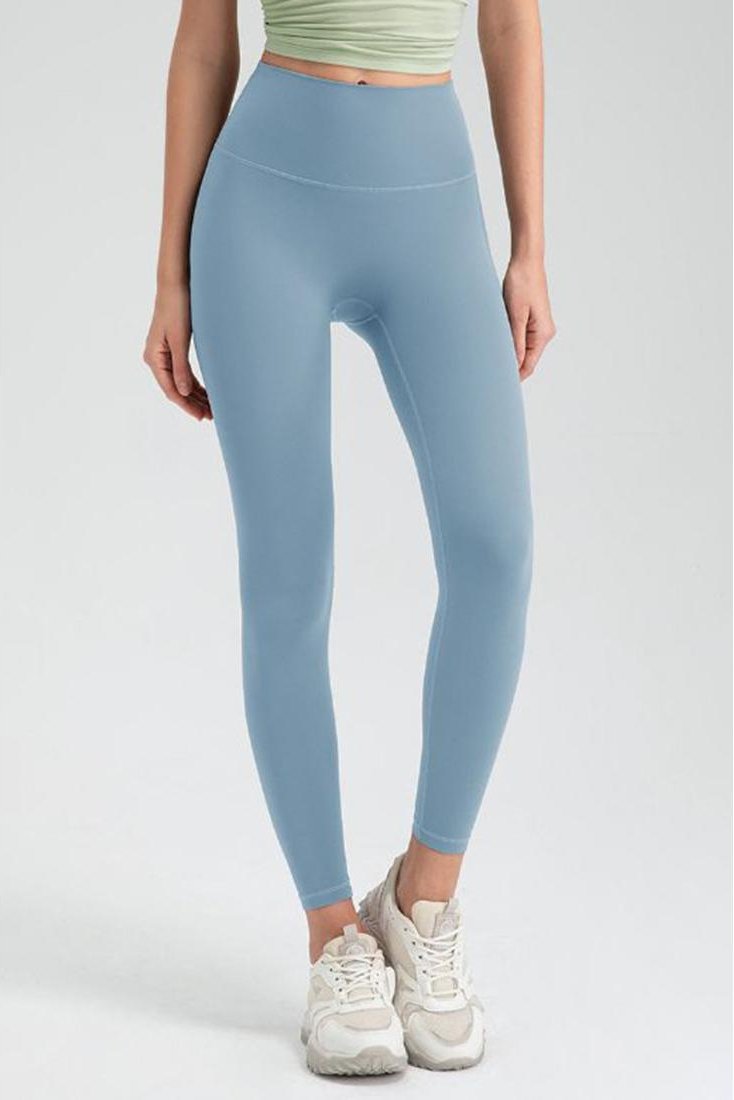 Damen Sportleggings mit breitem Bund und hoher Taille