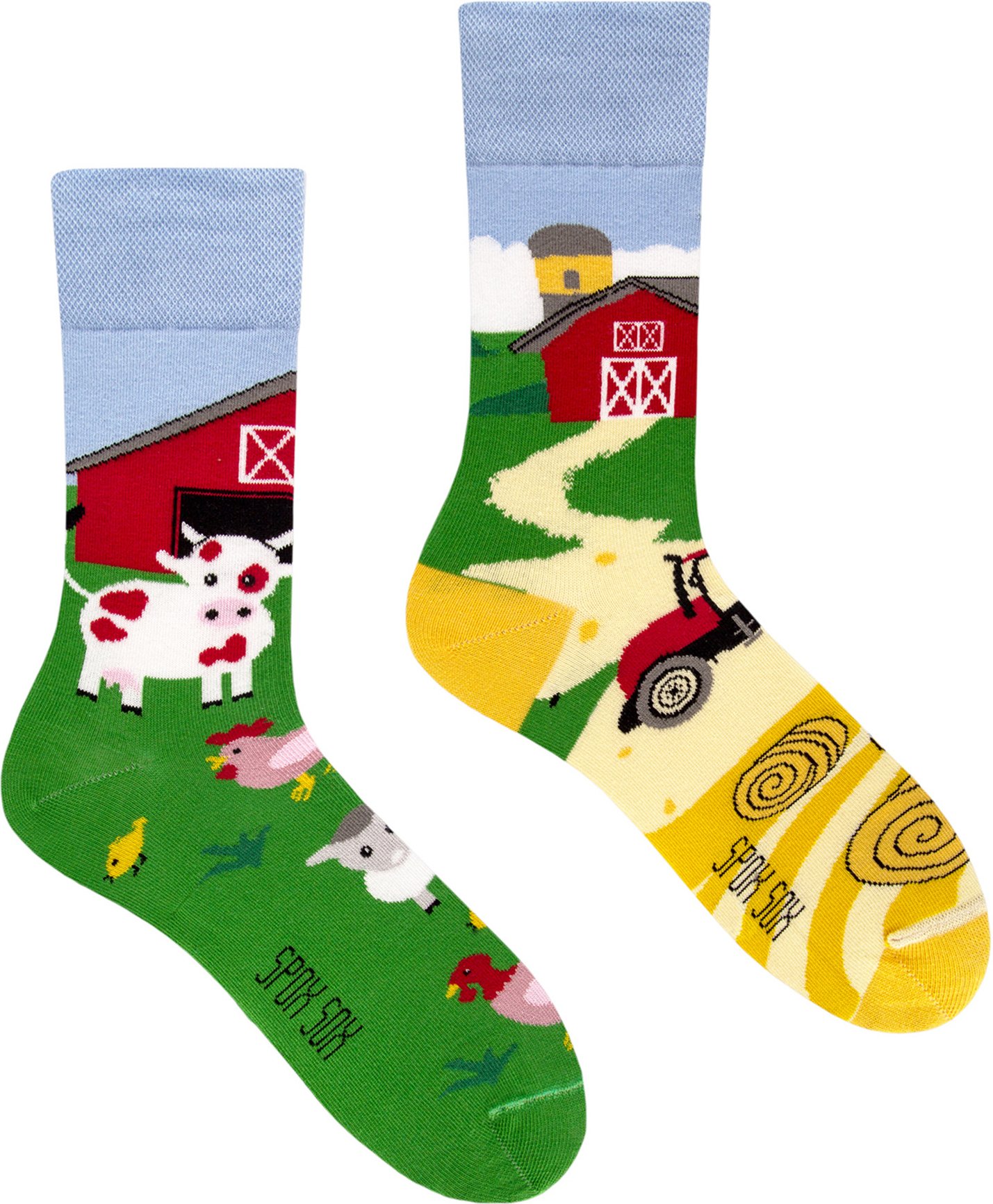 SPOX SOX Herren & Damen Mismatched Neuheit Odd Socken Farm