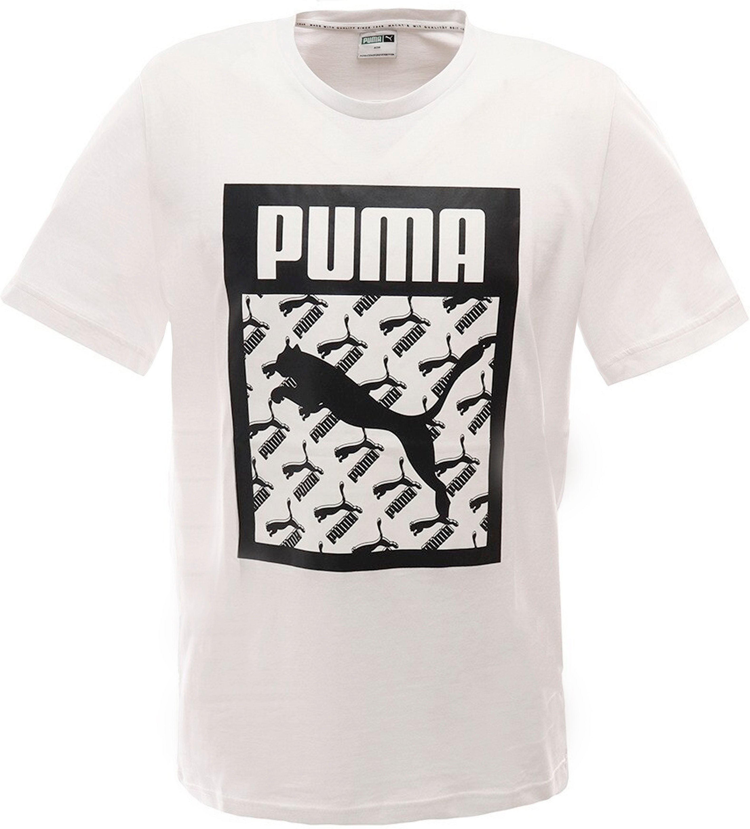 Puma-Logo füllen Herren weißes T-Shirt