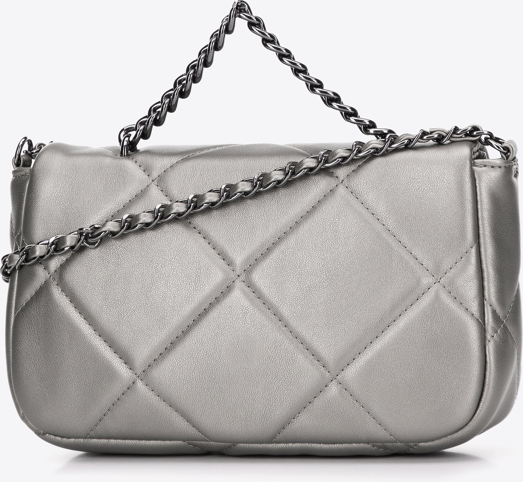 Wittchen Damenhandtasche, gesteppt mit Quadraten an einer Kette, klein