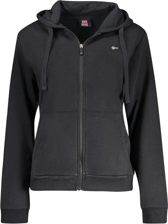 Norwegen 1963 Schwarze Baumwolle Damen Hoodie