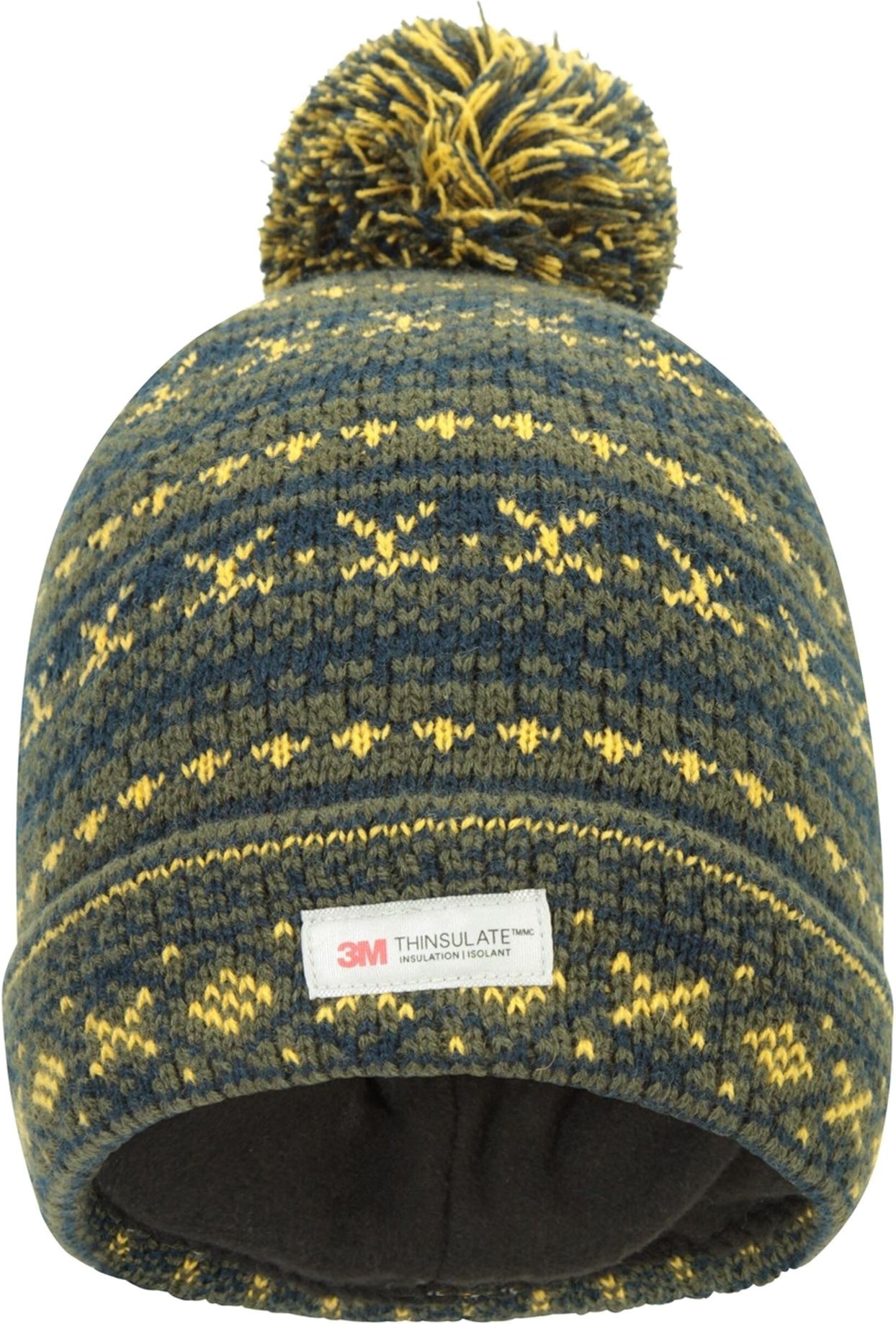 Mountain Warehouse Herren Fair Isle Thinsulate Mütze (Khaki)