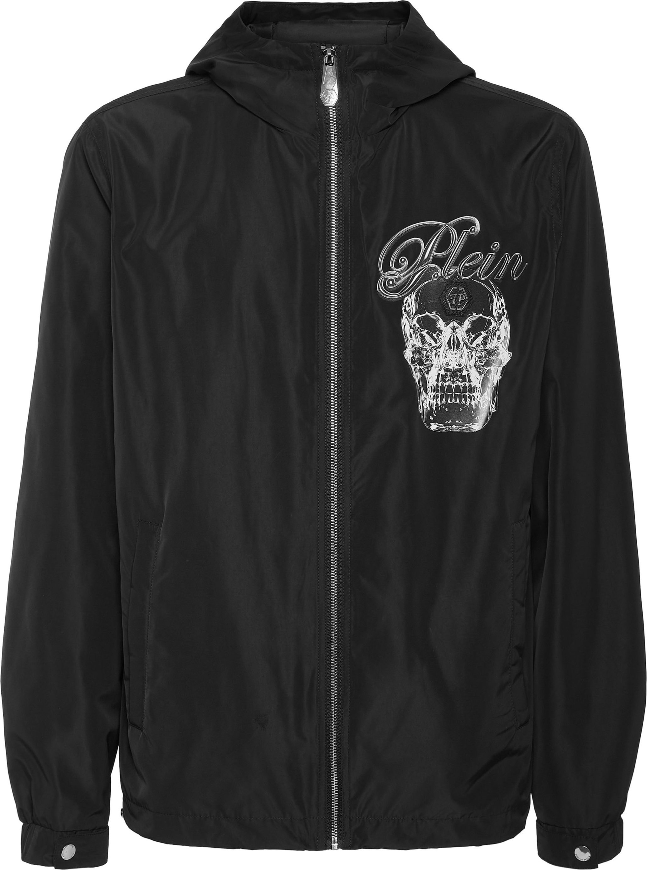Nylon Hooded Windbreaker Glass Skull