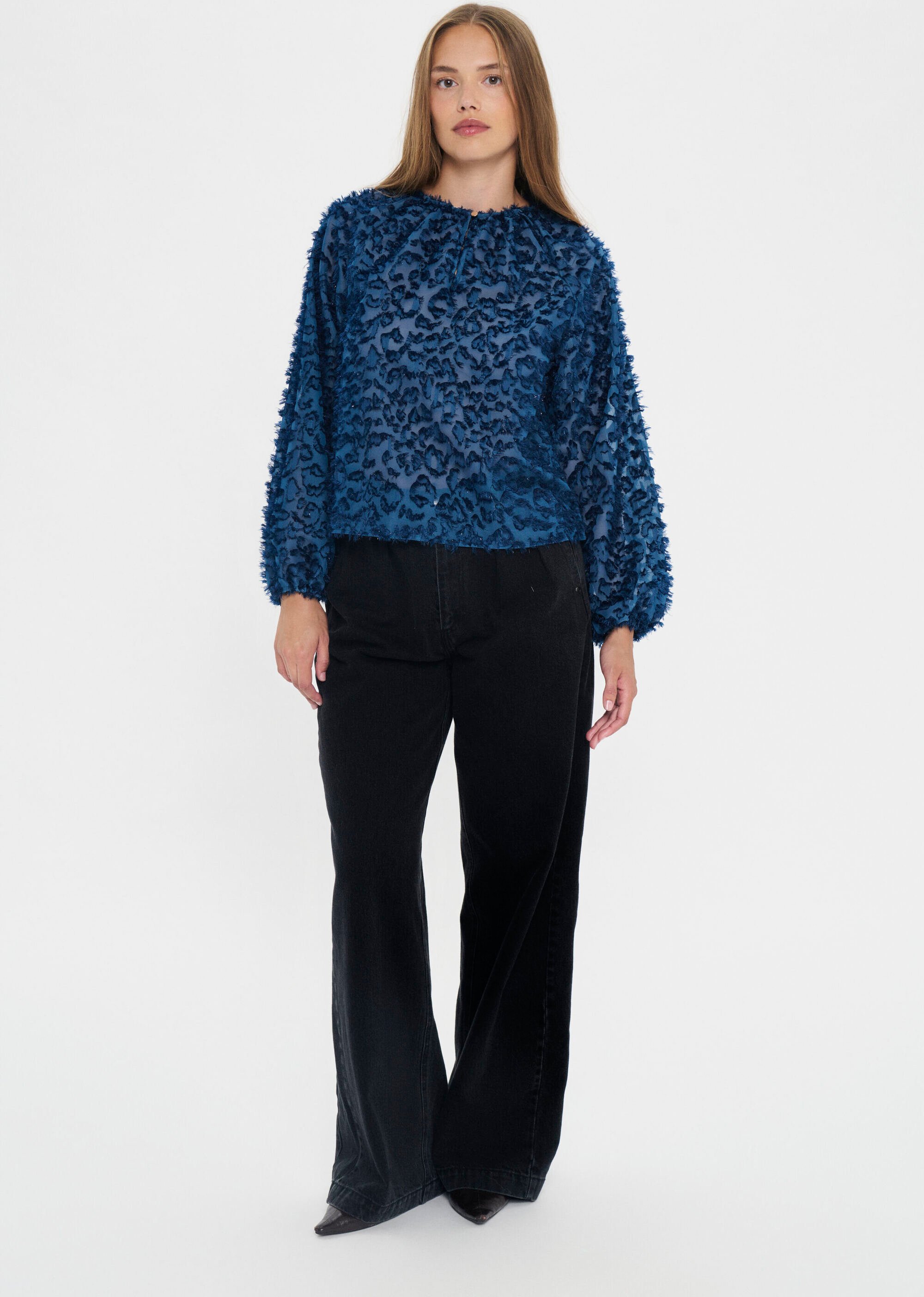 Langarm-Bluse NilsineSZ Langarm-Bluse Lockere Passform