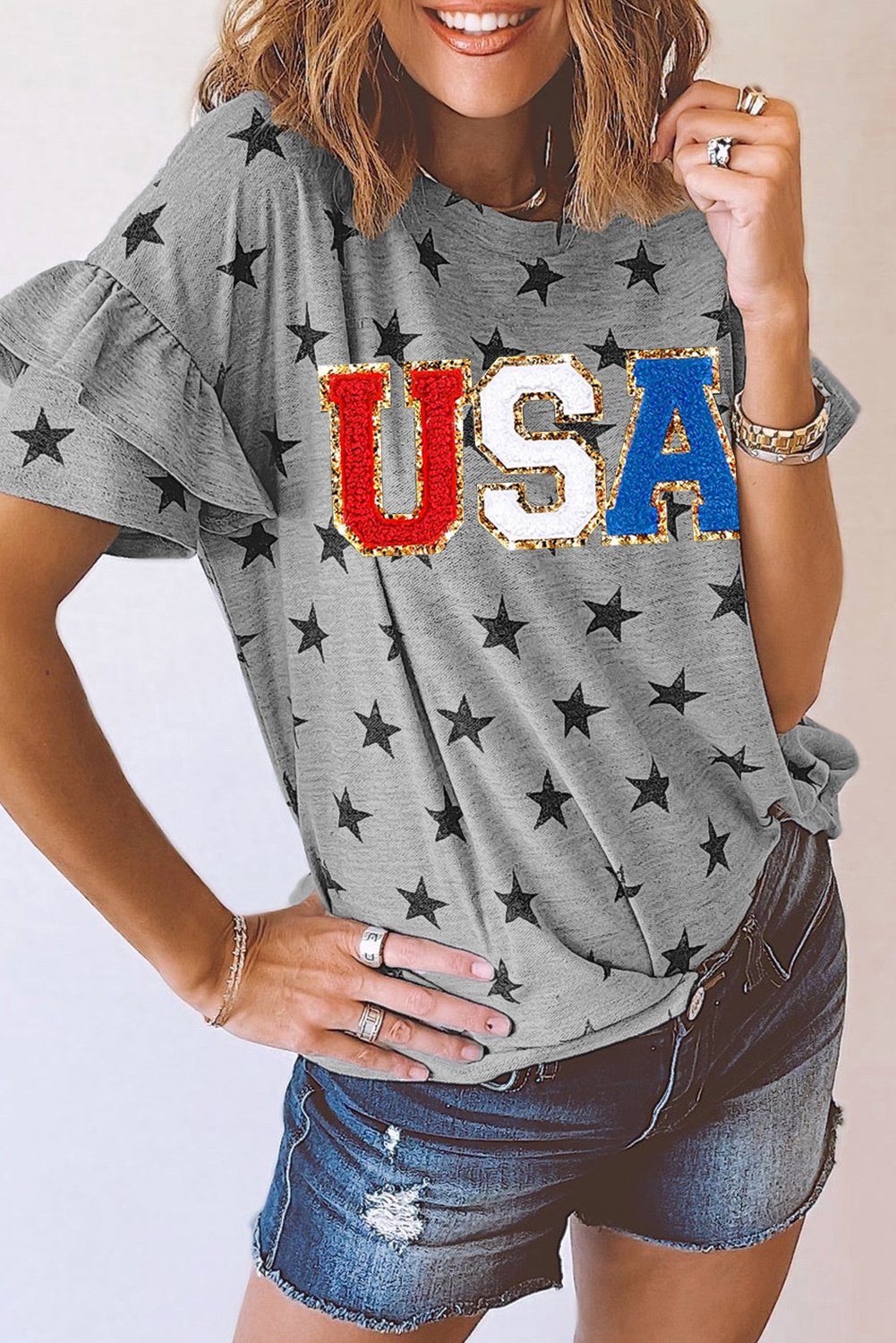 Stars Usa Grafik T-Shirt