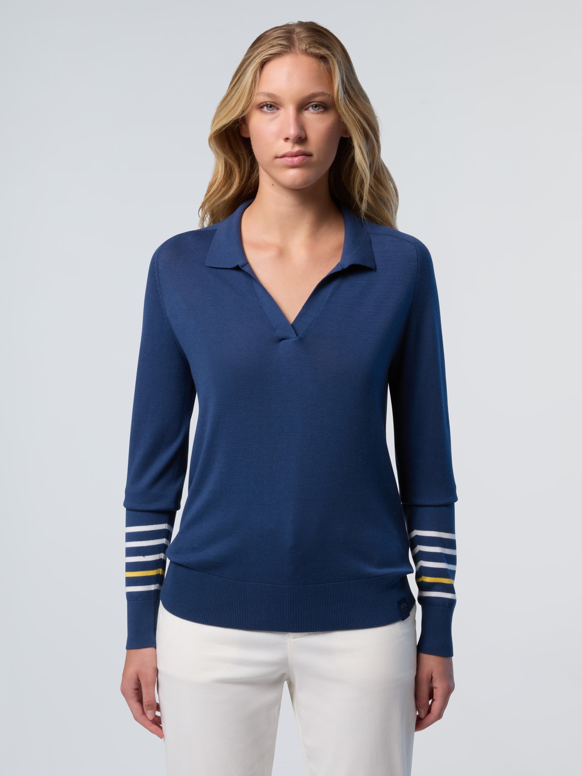 North Sails Pullover Aloe Vera mit V-Ausschnitt