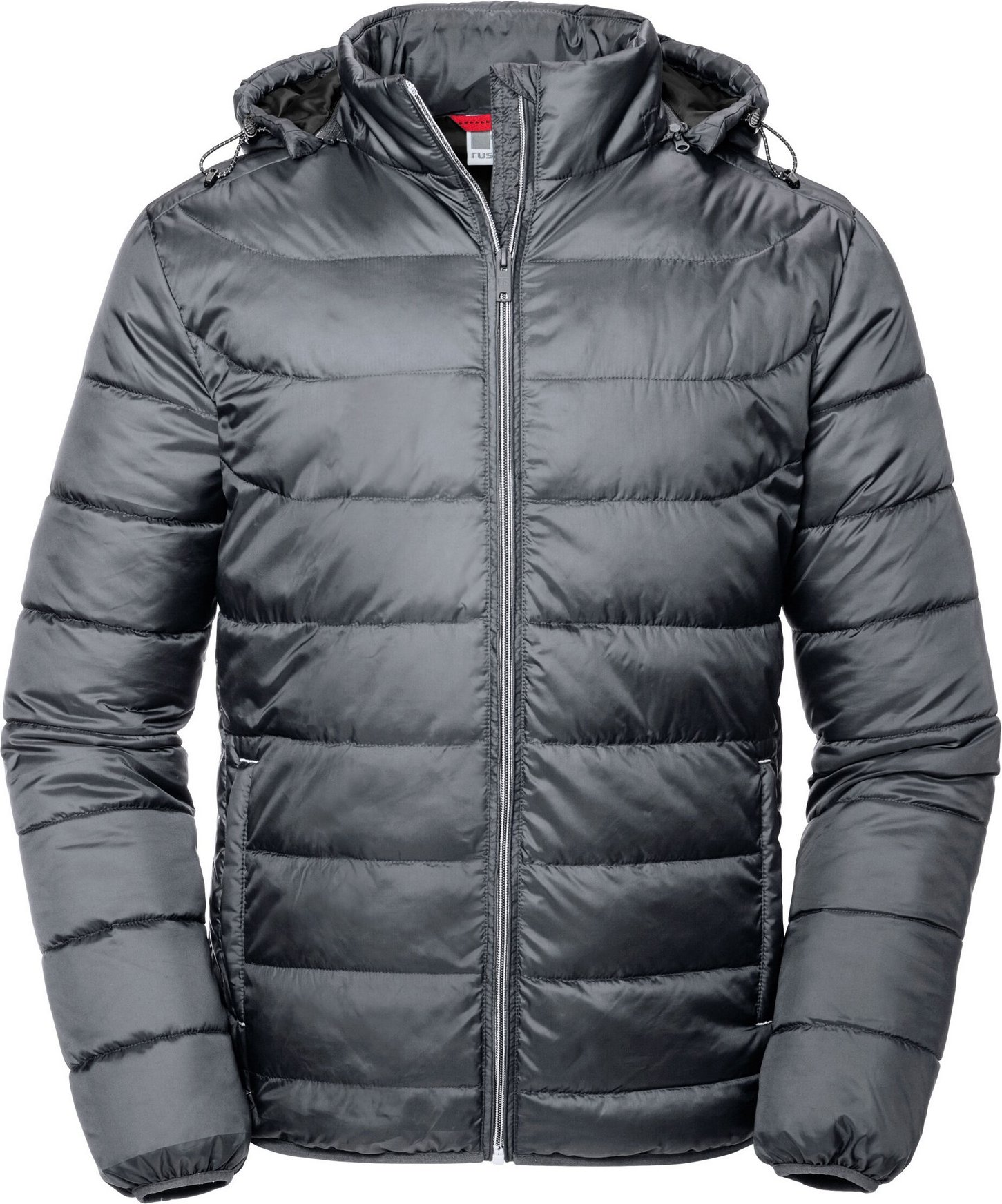 Russell Mens Nano Hooded Padded Jacket (Eisen Grau)