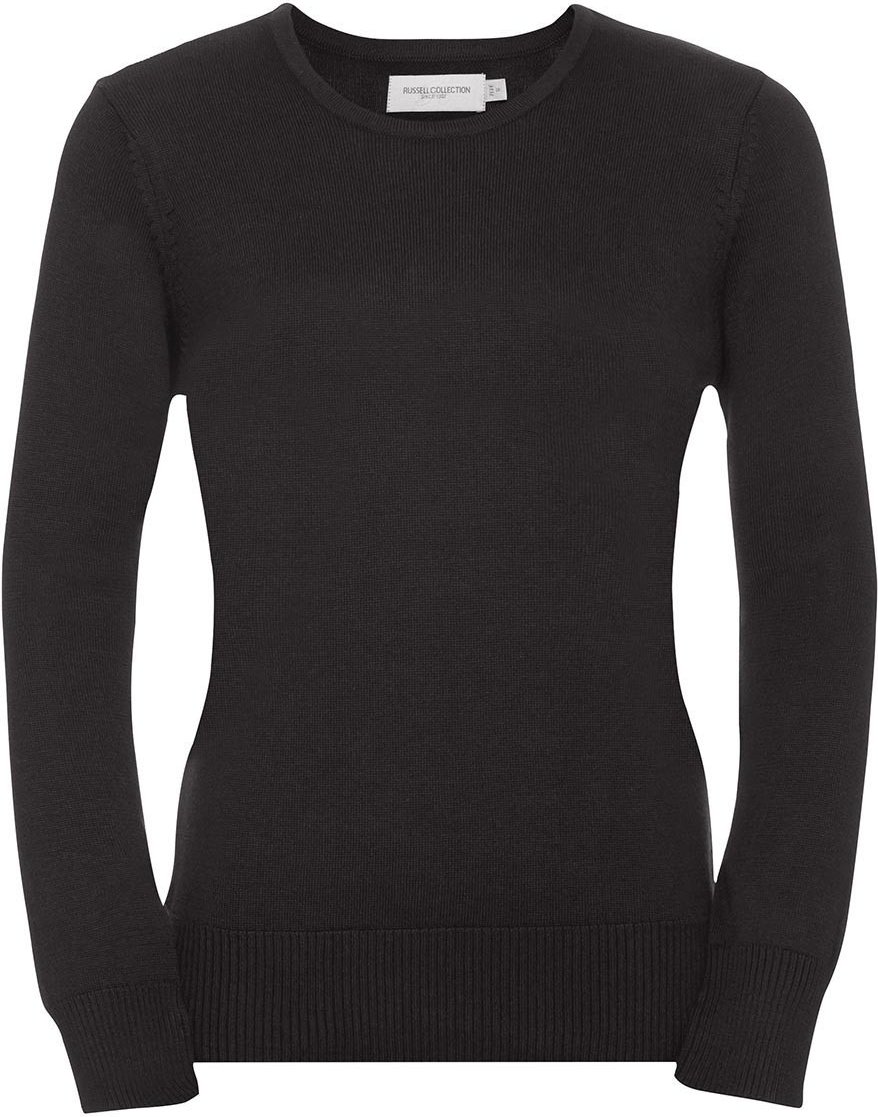 Russell Collection Damen/Damen V-Ausschnitt gestrickt Pullover Sweatshirt (Charcoal Marl)