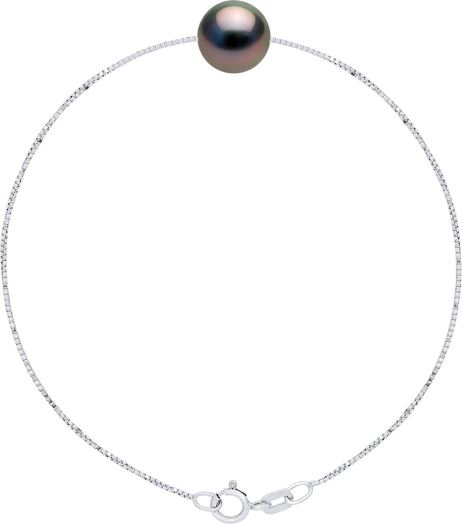 Armband echte Tahiti-Zuchtperle rund 9-10 mm