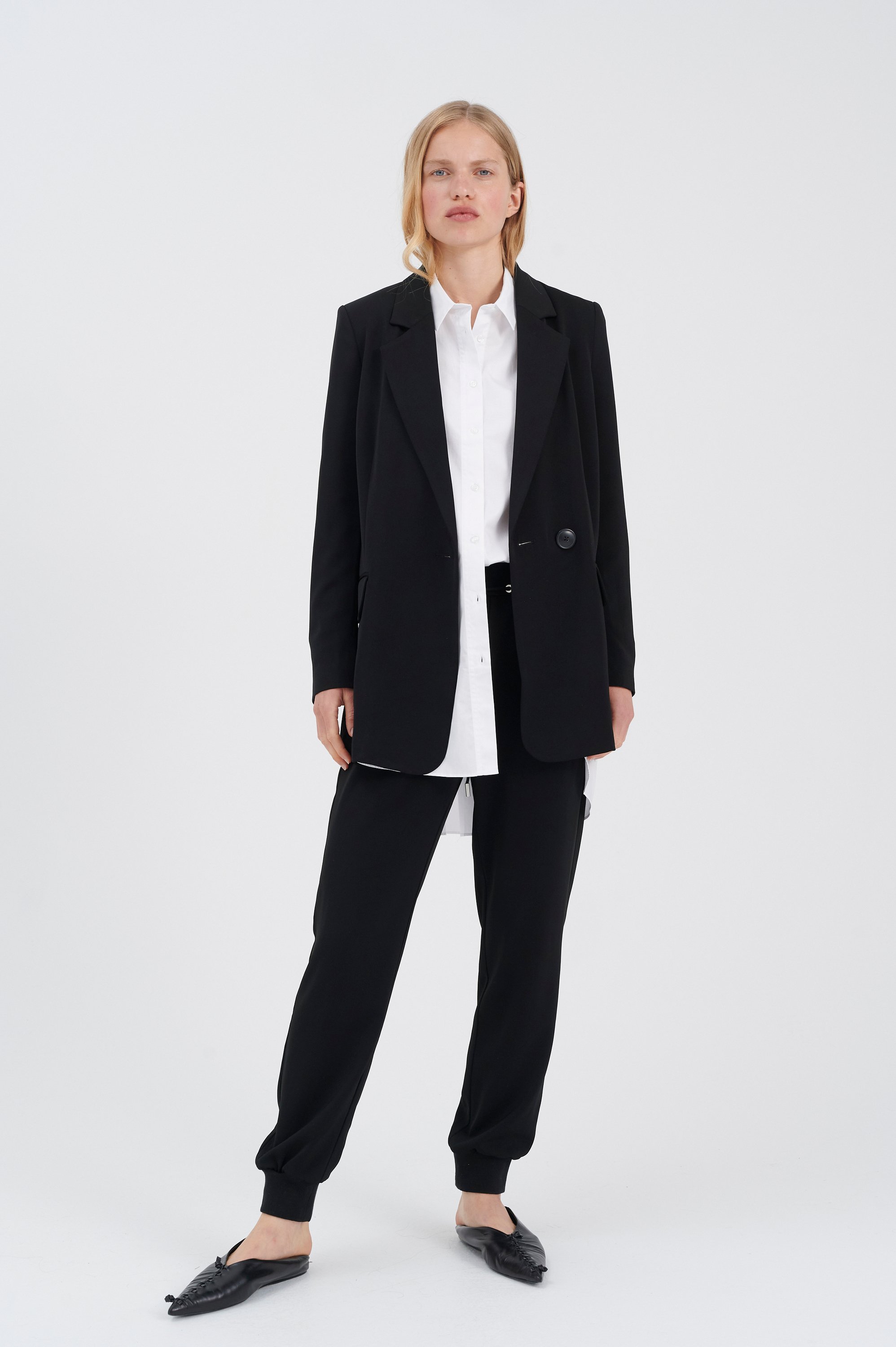 Langarm - Hemd Lockere Passform white