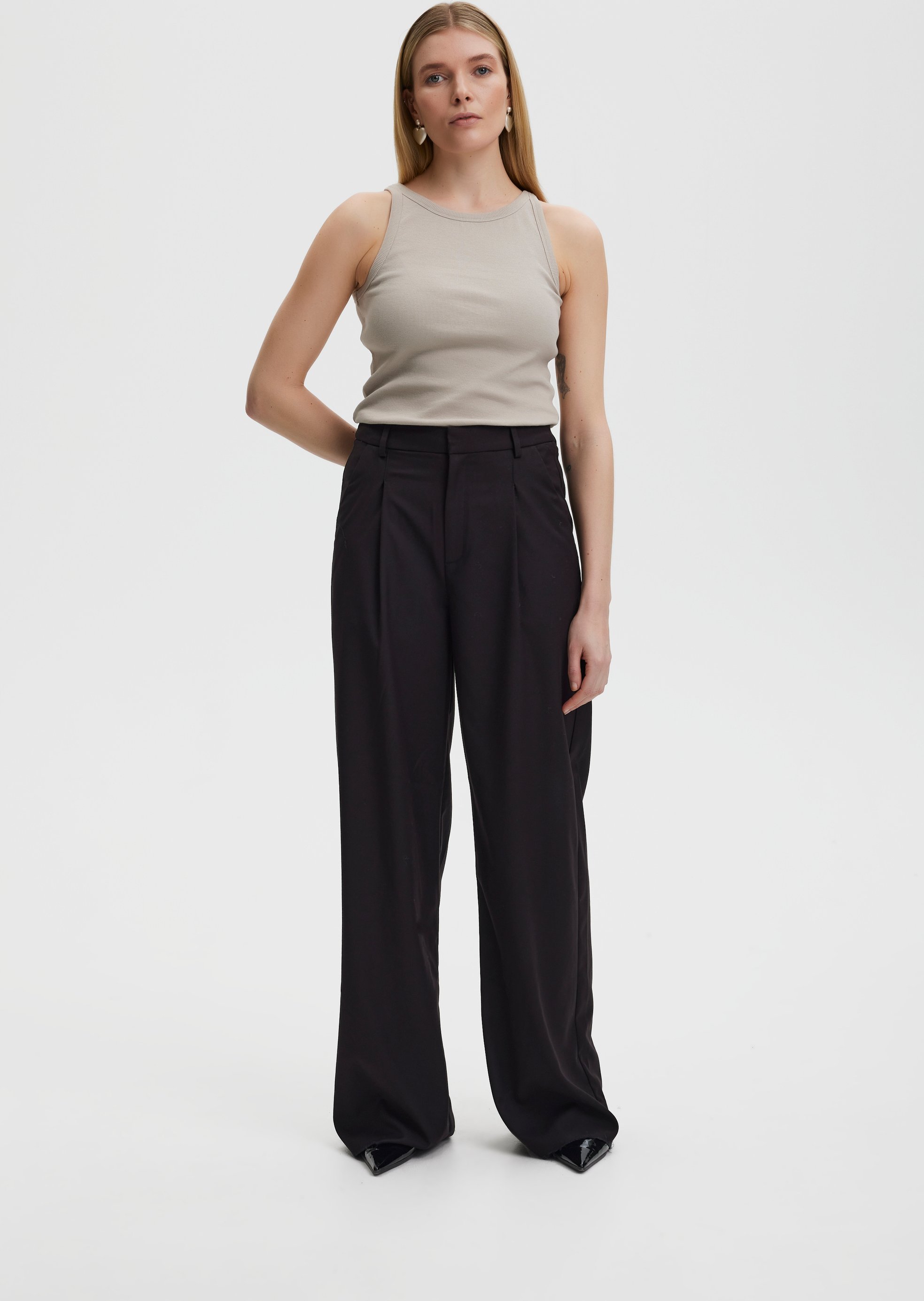 Jerseytop Slim fit beige