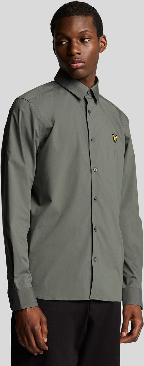 Thumbnail - Lyle & Scott Bamboo Langarmhemd - Dunkelgrau