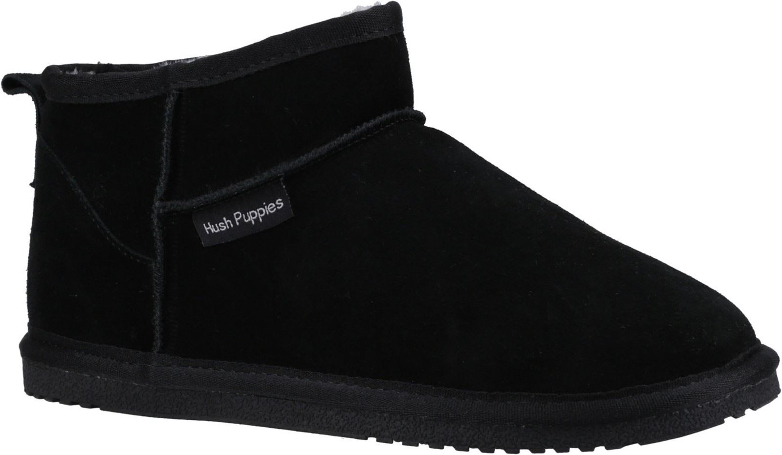 Hush Puppies Ashanti Wildleder Damen Schwarz Pantoffeln