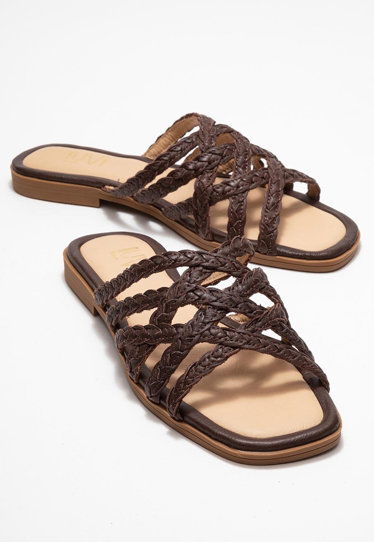 Alisha Leder Slide Sandale