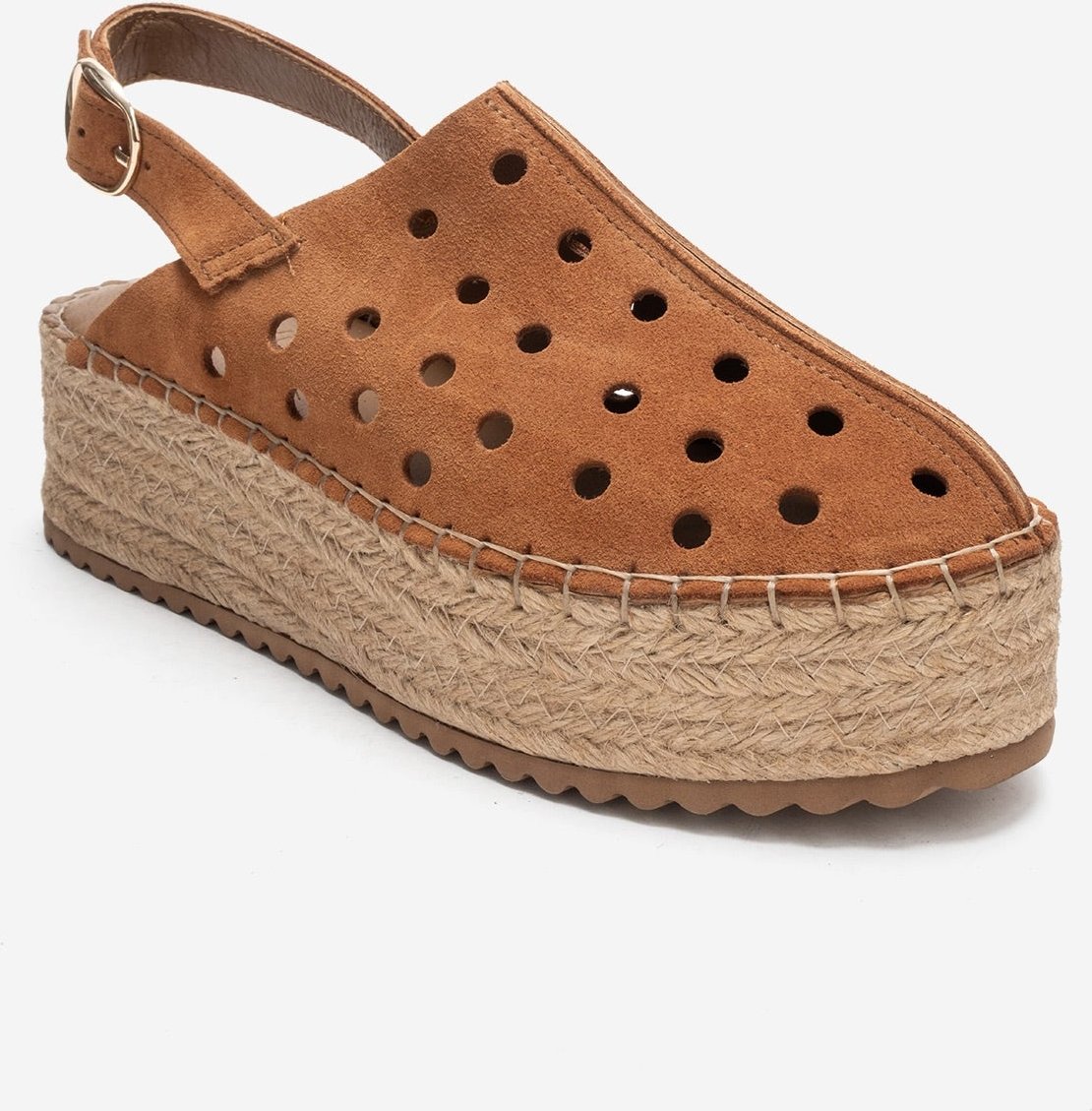 Fraga Leder Keilabsatz Sandale