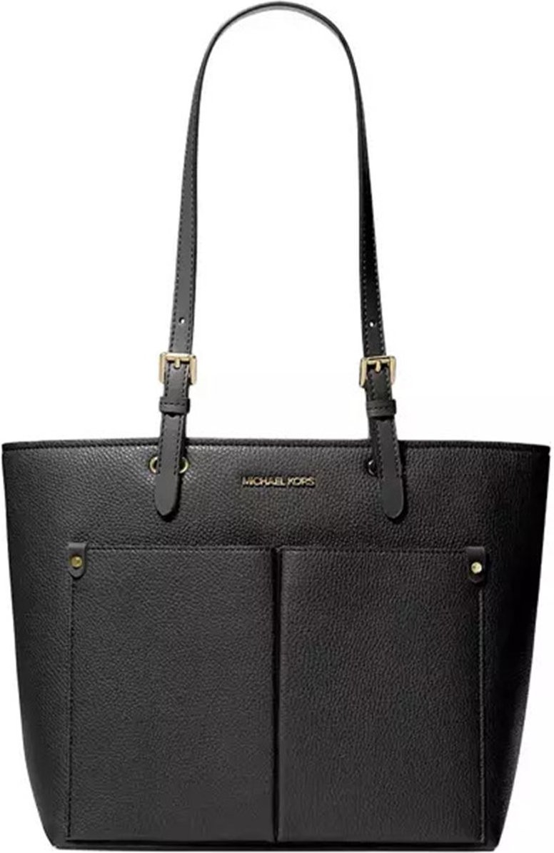 Michael Kors Jet Set Reise Mittelgroße Doppeltasche Tote Schwarz