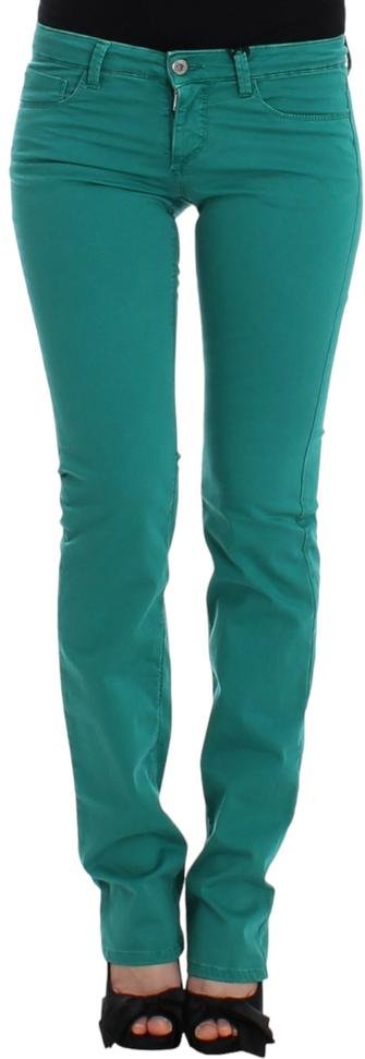 Costume National Damen grüne gerade Jeans