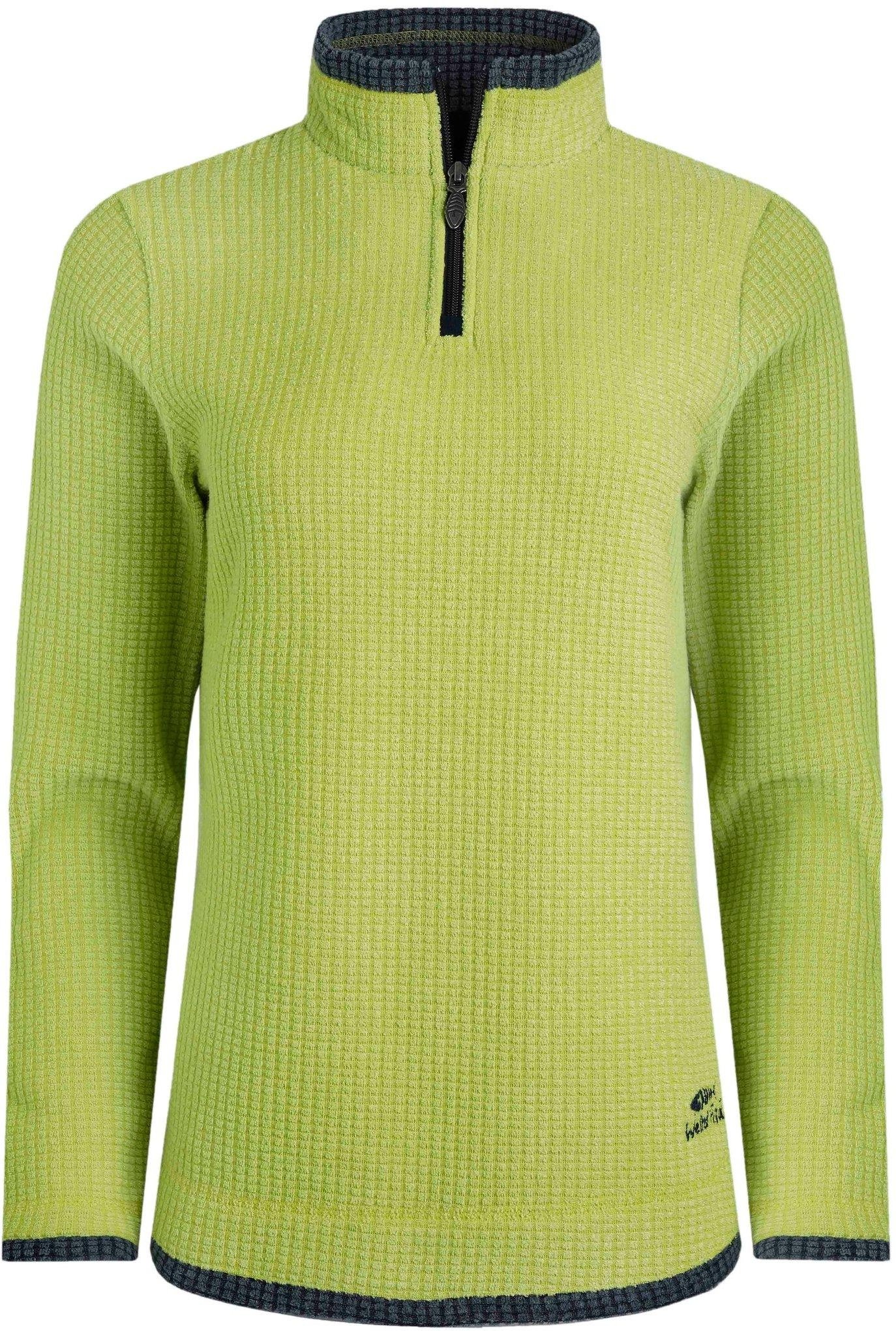 Weird Fish - "Beye" Fleece-Oberteil mit kurzem Reißverschluss für Damen (Estragon)