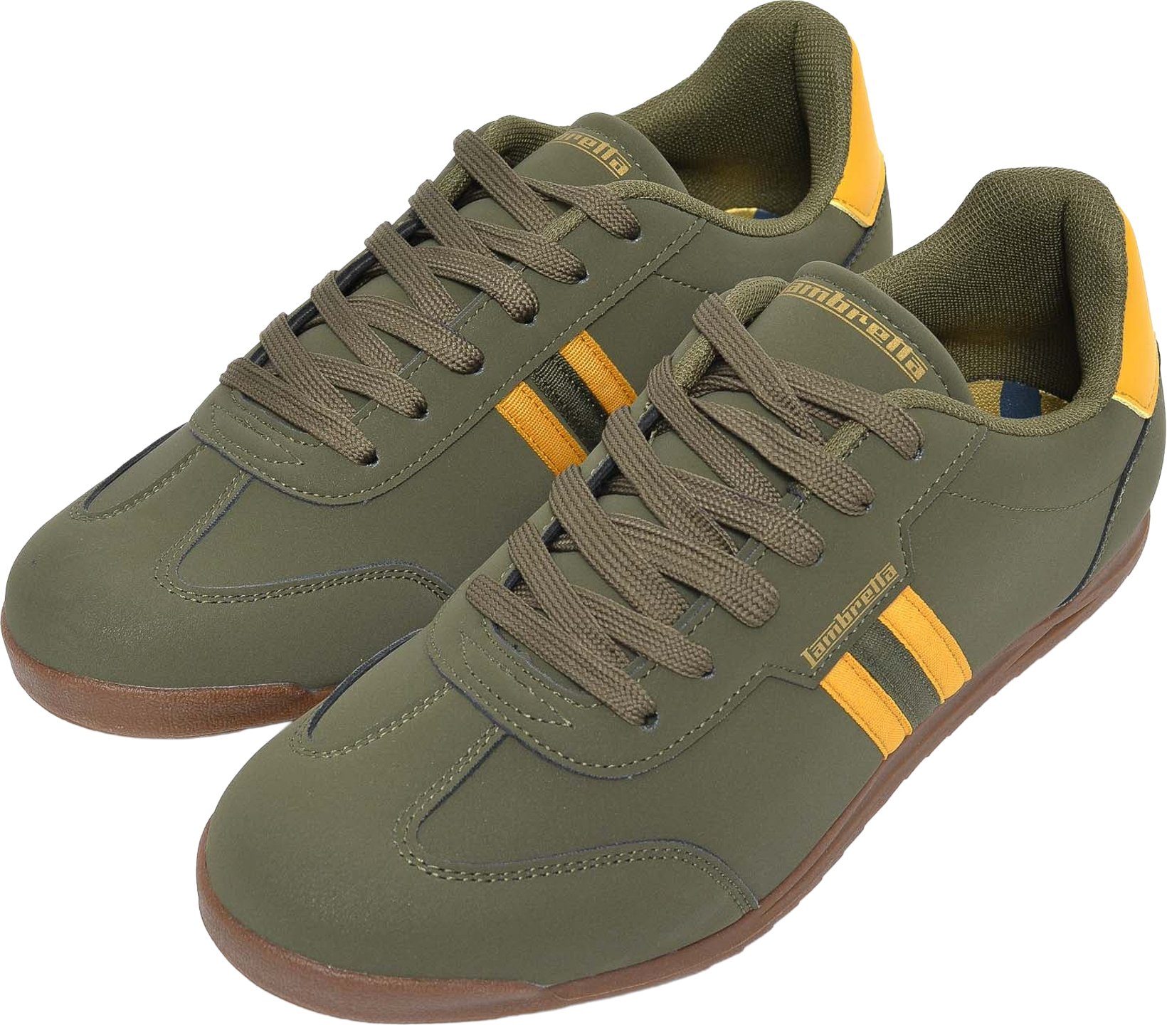 Lambretta - Herren Sneaker "Tackle" (Khakigrün/Gold)