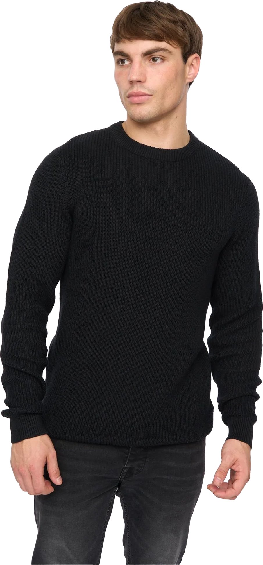 Crosshatch - "Jampster" Sweatshirt für Herren, Rundhalsausschnitt, Jerseyware (Schwarz)