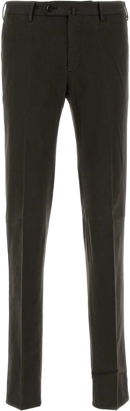 Dunkelbraune Stretch-Baumwollmischung Hose