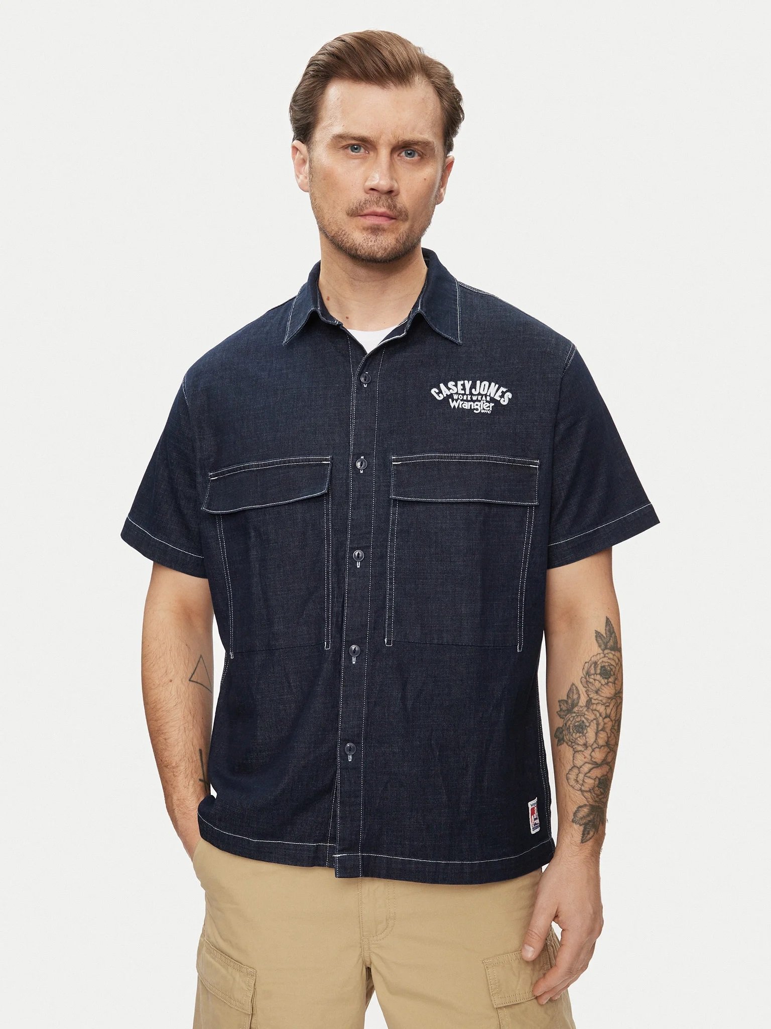 Wrangler - CASEY JONES SHIRT MED INDIGO