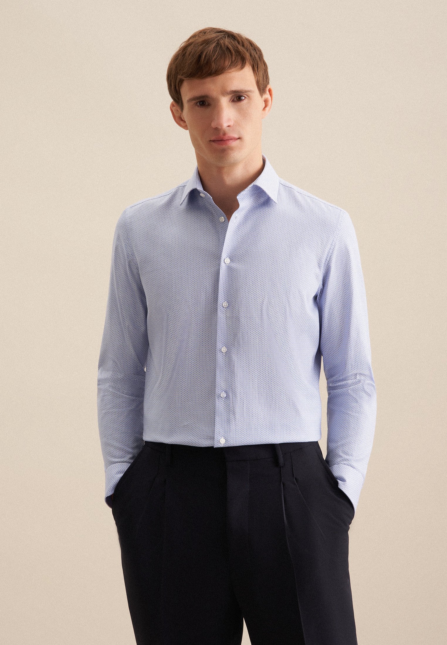 Thumbnail - Business Hemd Herren Hellblau