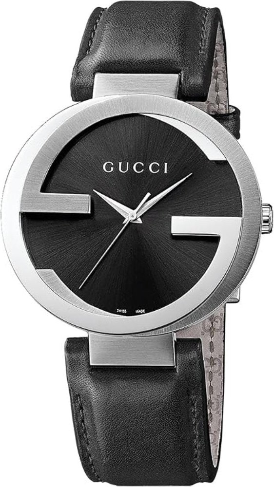 Gucci YA133501 Interlocking schwarzes Zifferblatt Damenuhr