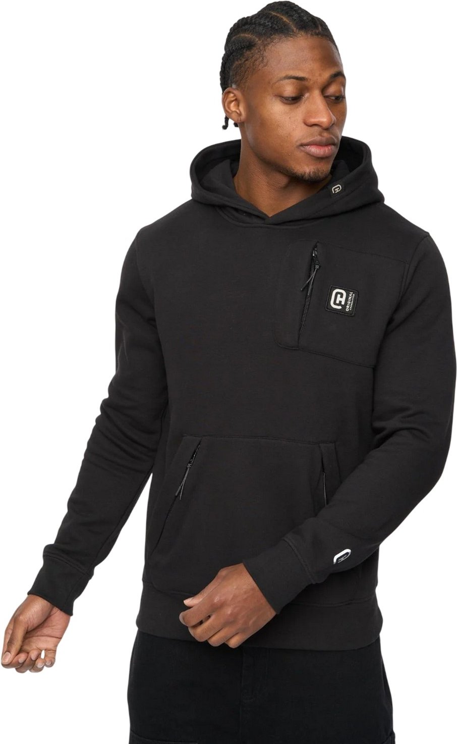 Crosshatch - "Portville" Kapuzenpullover für Herren (Schwarz)