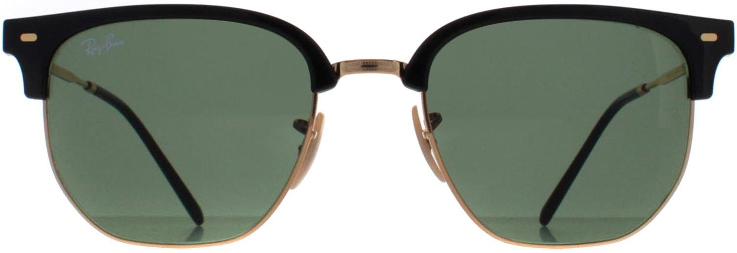 Ray-Ban Square Unisex Schwarz auf Gold Grün RB4416 Neu Clubmaster