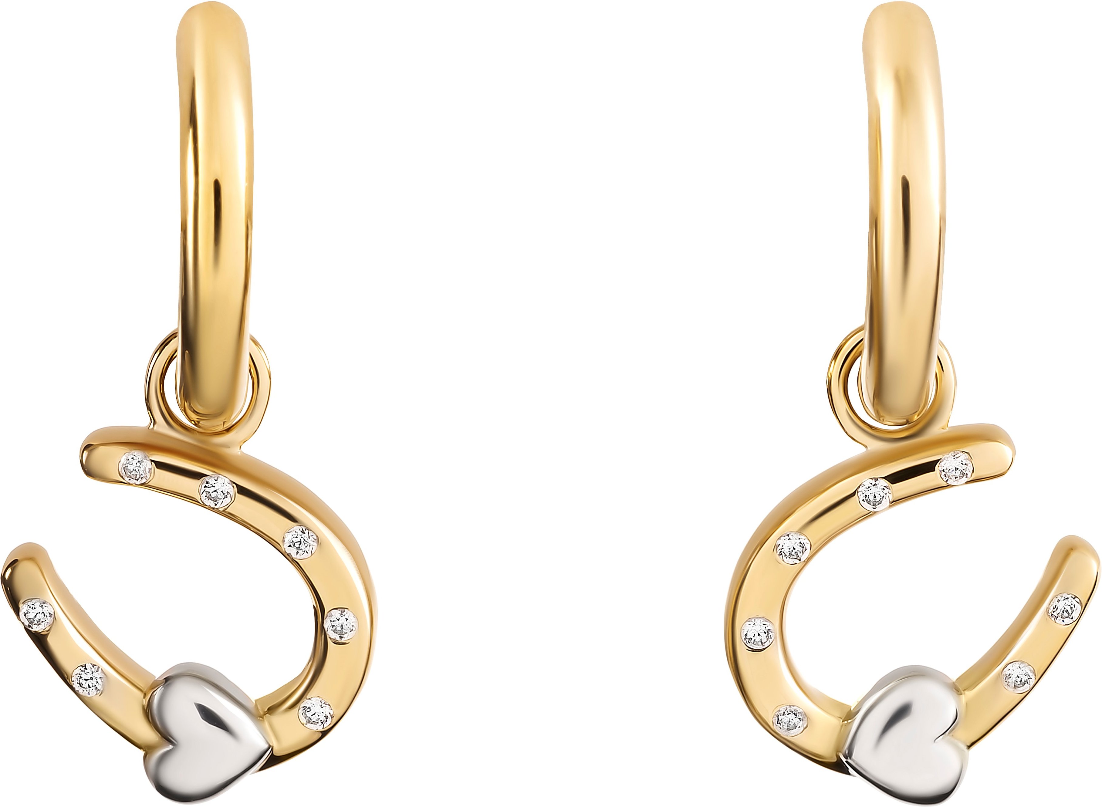 Orphelia 'Aurora' Tropfenohrringe aus 925er Sterlingsilber für Damen - Silber/Gold ZO-7525/G