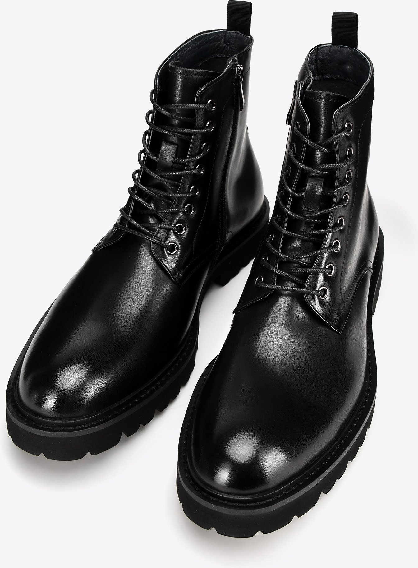 Wittchen Herren-Schnürstiefel aus schwarzem Naturleder