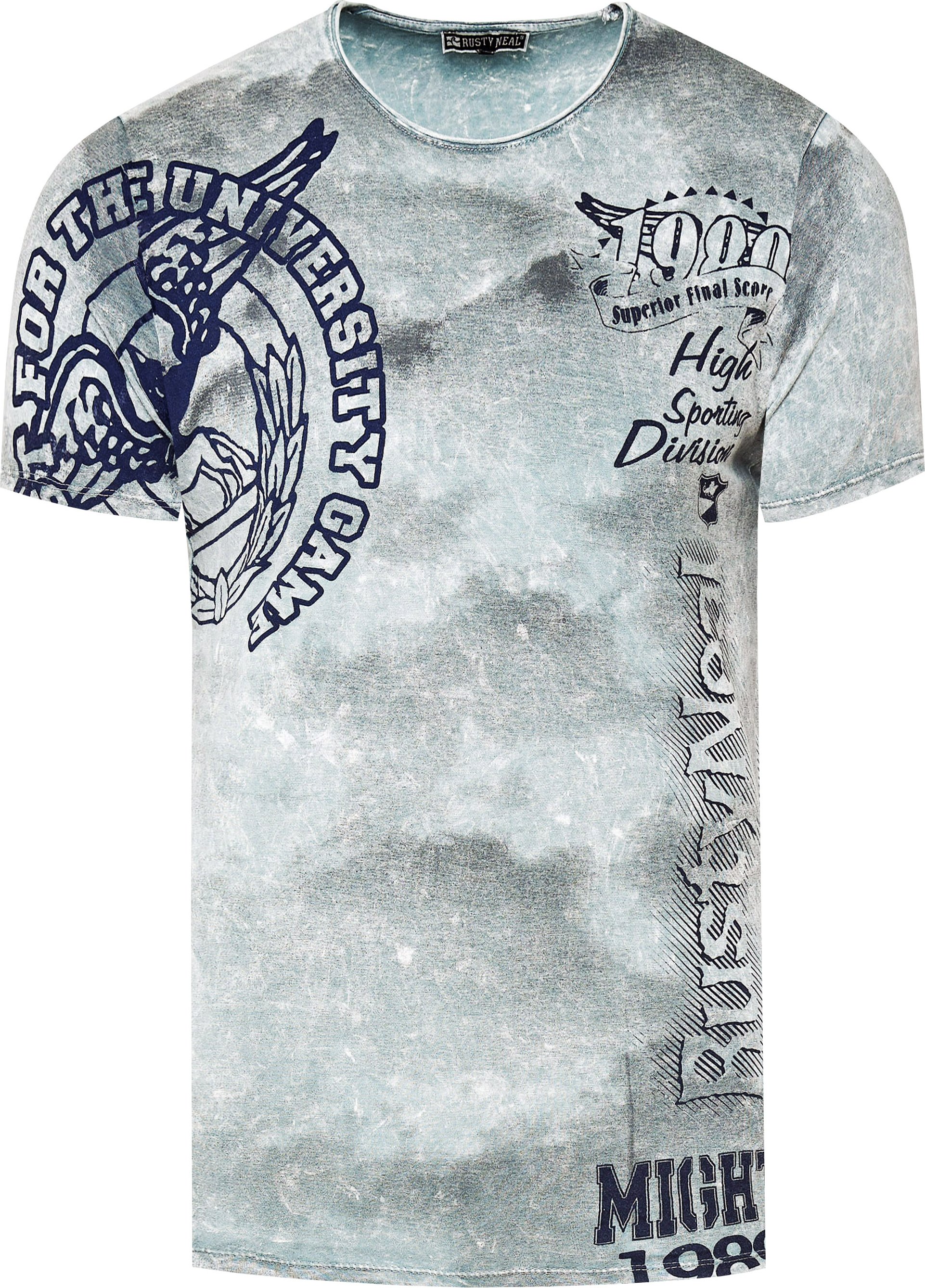 Thumbnail - Acid Washed T-Shirt mit Prints