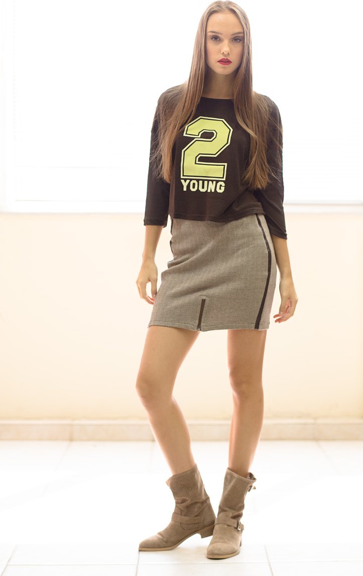 Sportliches 2-Jugend-Crop-Top