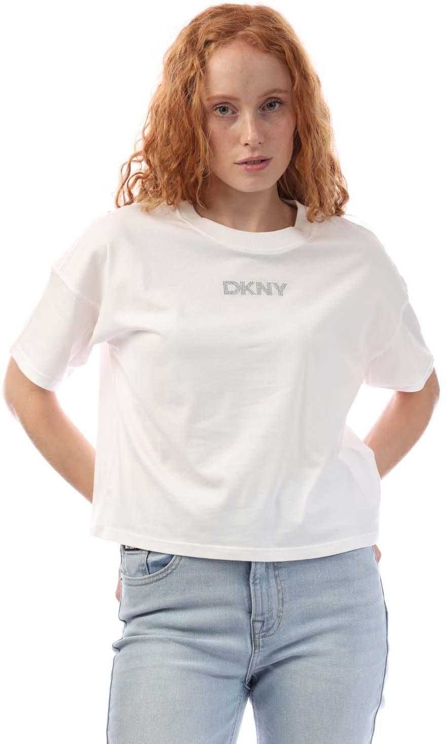 DKNY - Kurzes Top für Damen, Logo (Violett)