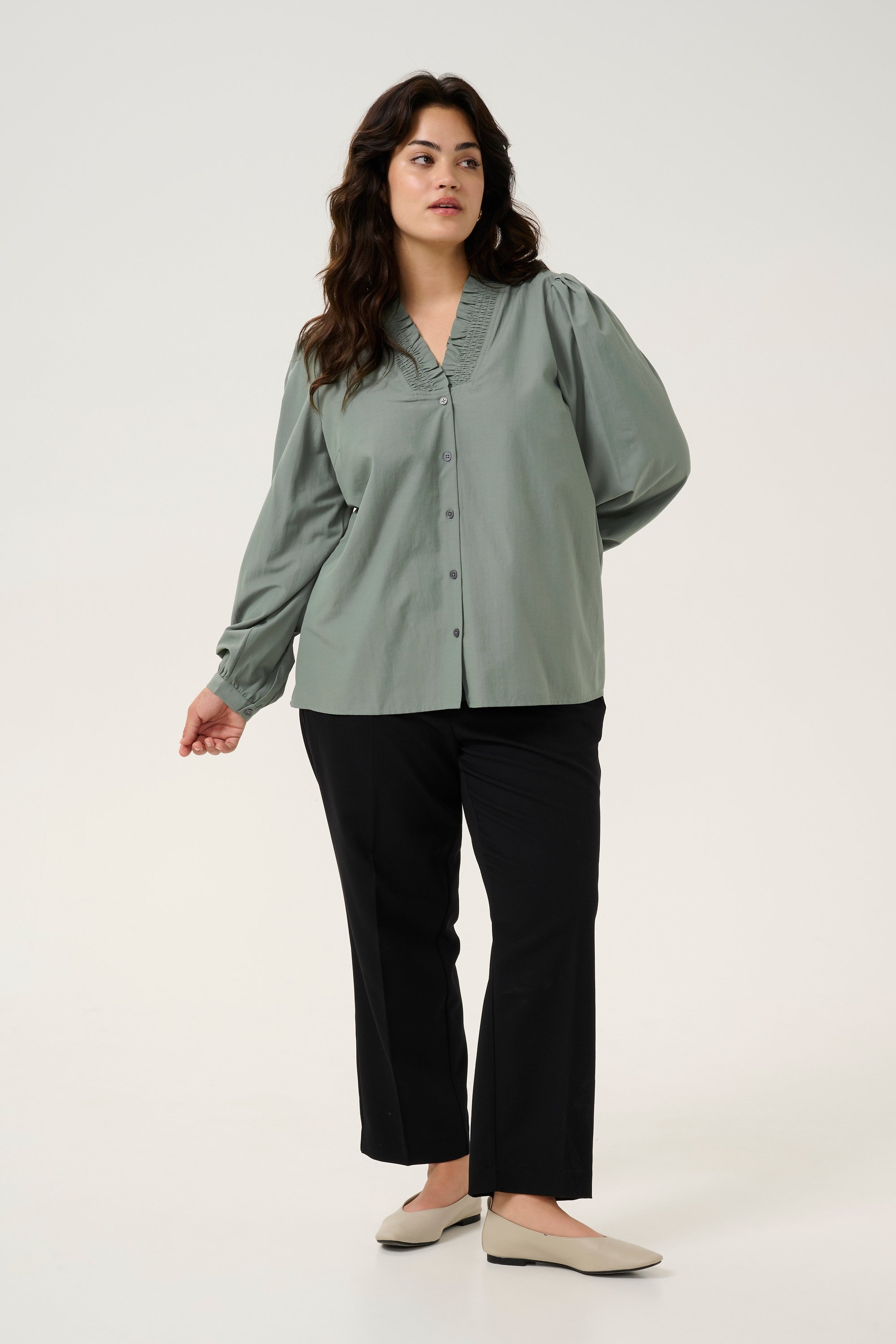 Langarm-Bluse Regular fit Balsam Green