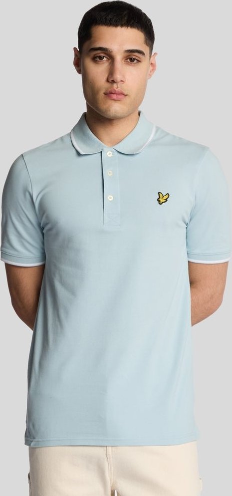 Lyle & Scott Poloshirt mit Streifen - Hellblau