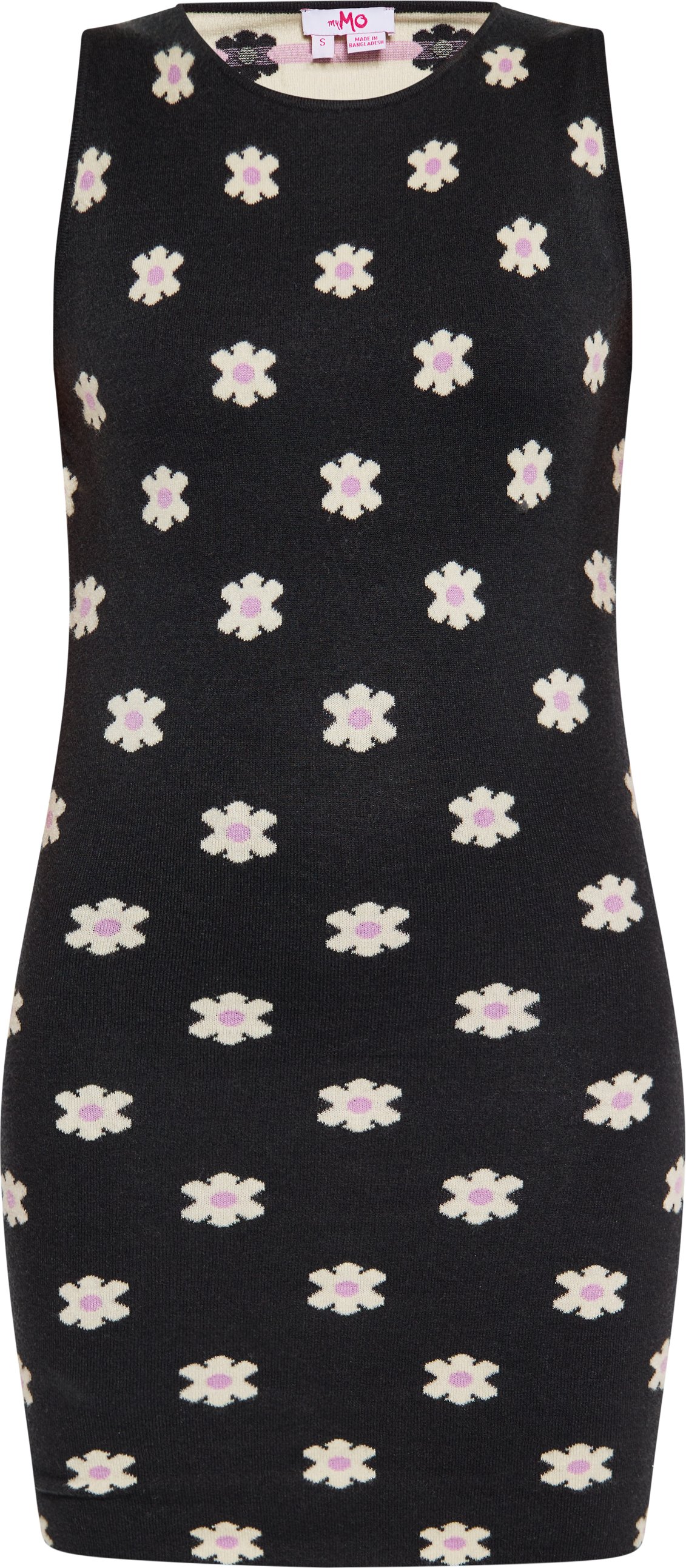 Mymo Kleid Damen SCHWARZ CREME LILA