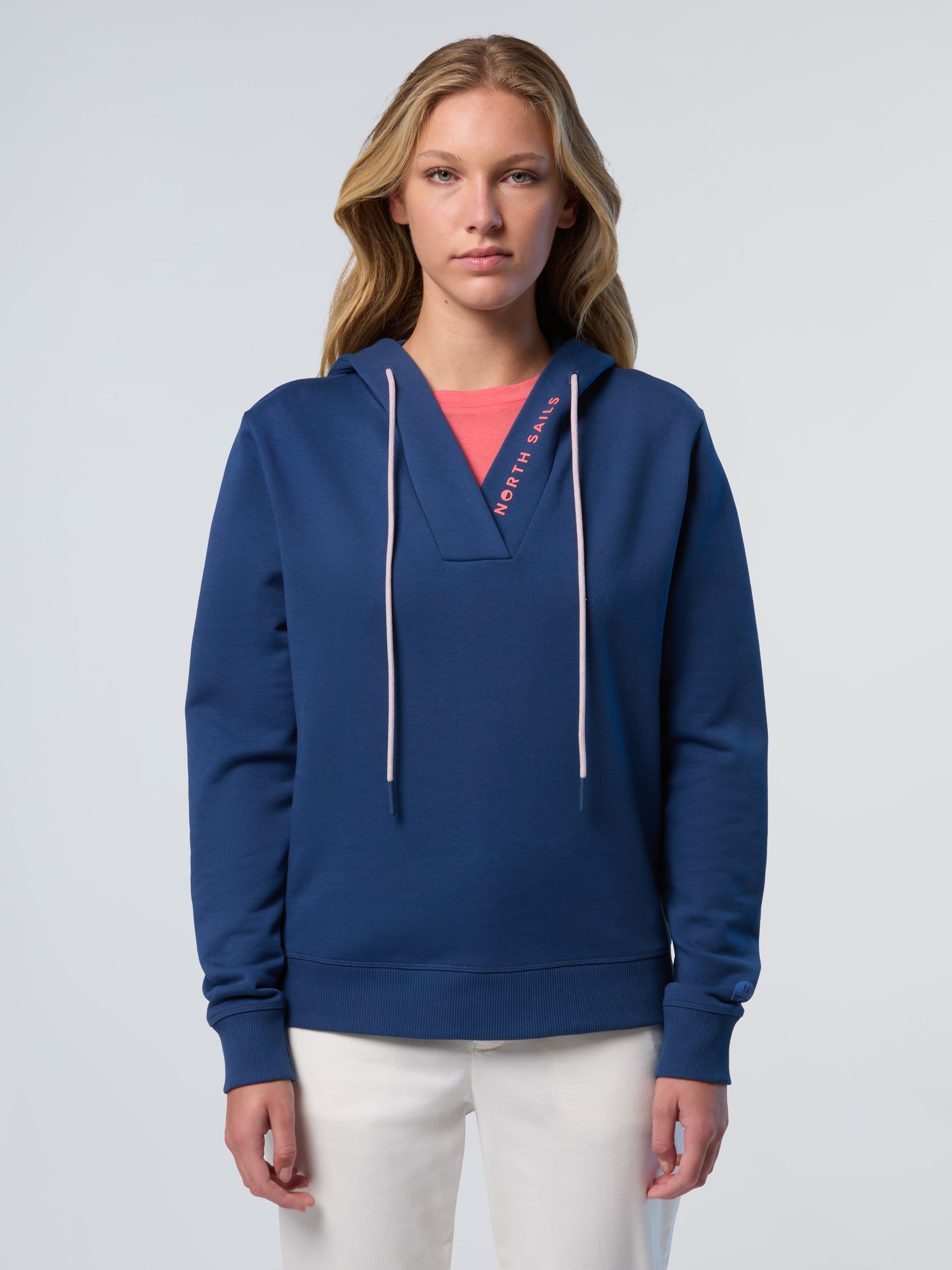North Sails Kapuzenpullover V-Ausschnitt mit North Sails-Print