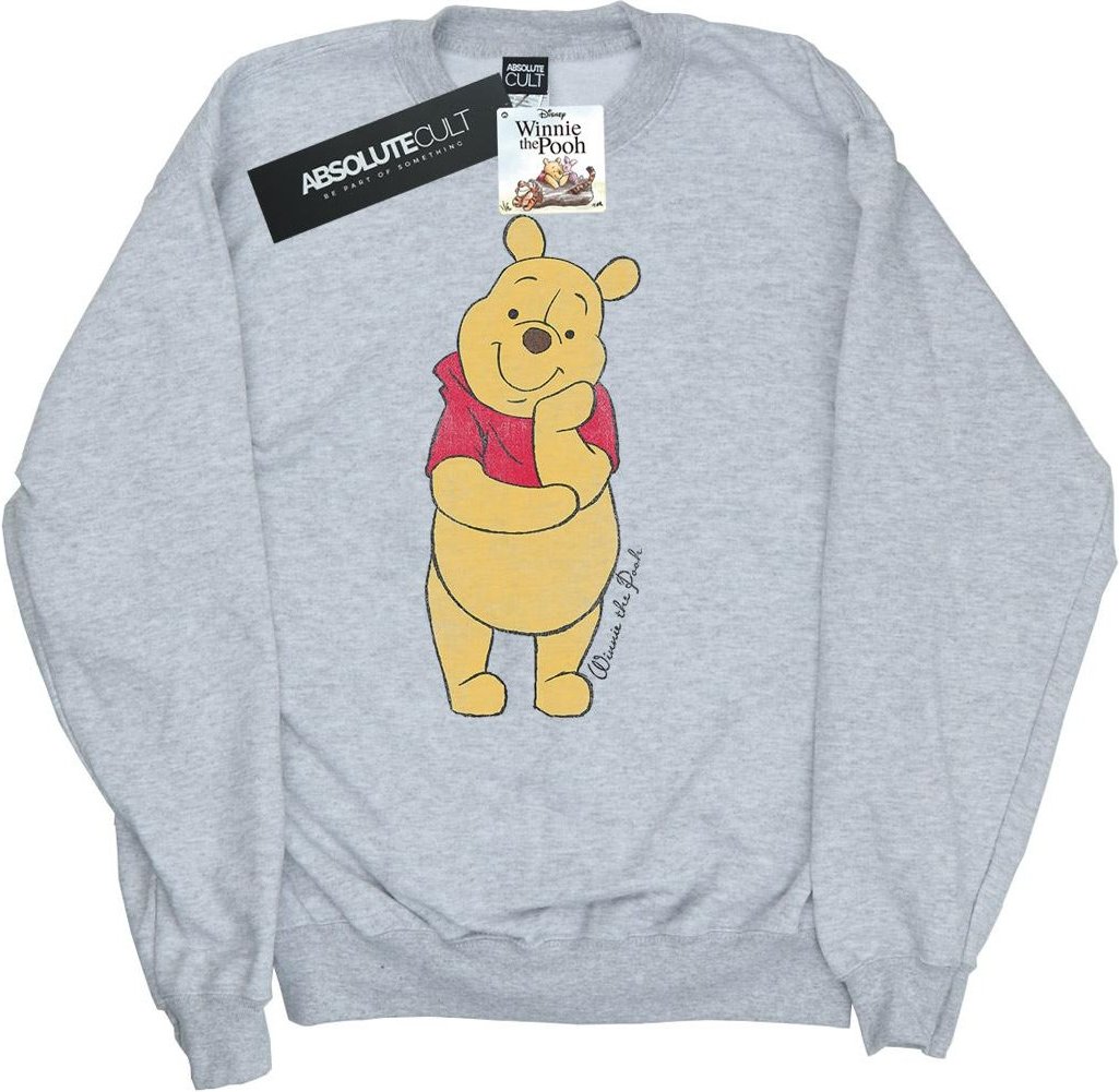 Disney Herren Winnie The Pooh Classic Pooh Sweatshirt (Sport grau)