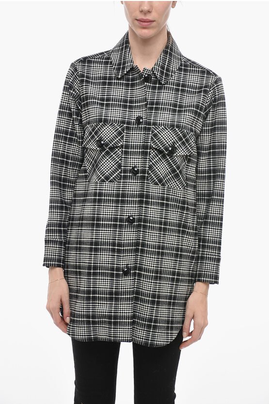 Kariertes ALASKAN Overshirt in Schwarz & Weiß