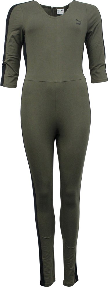 Puma -Archiv t7 Womens Olive Night Khaki Baumwoll -Jumpsuit 573534 14