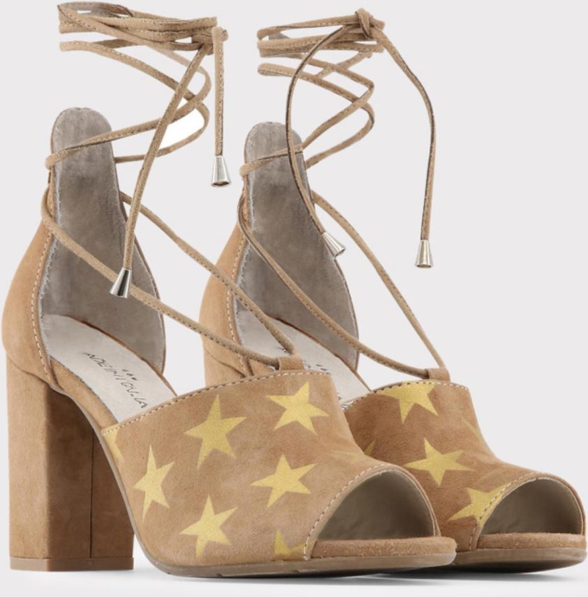 Sternenprint Wildleder Schnürheels