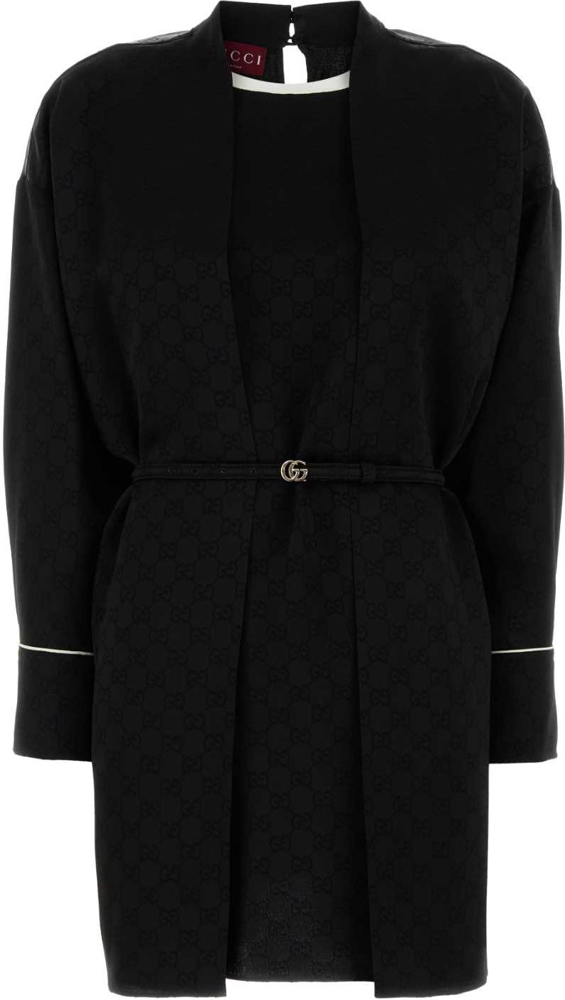 Schwarzes Kreppkleid