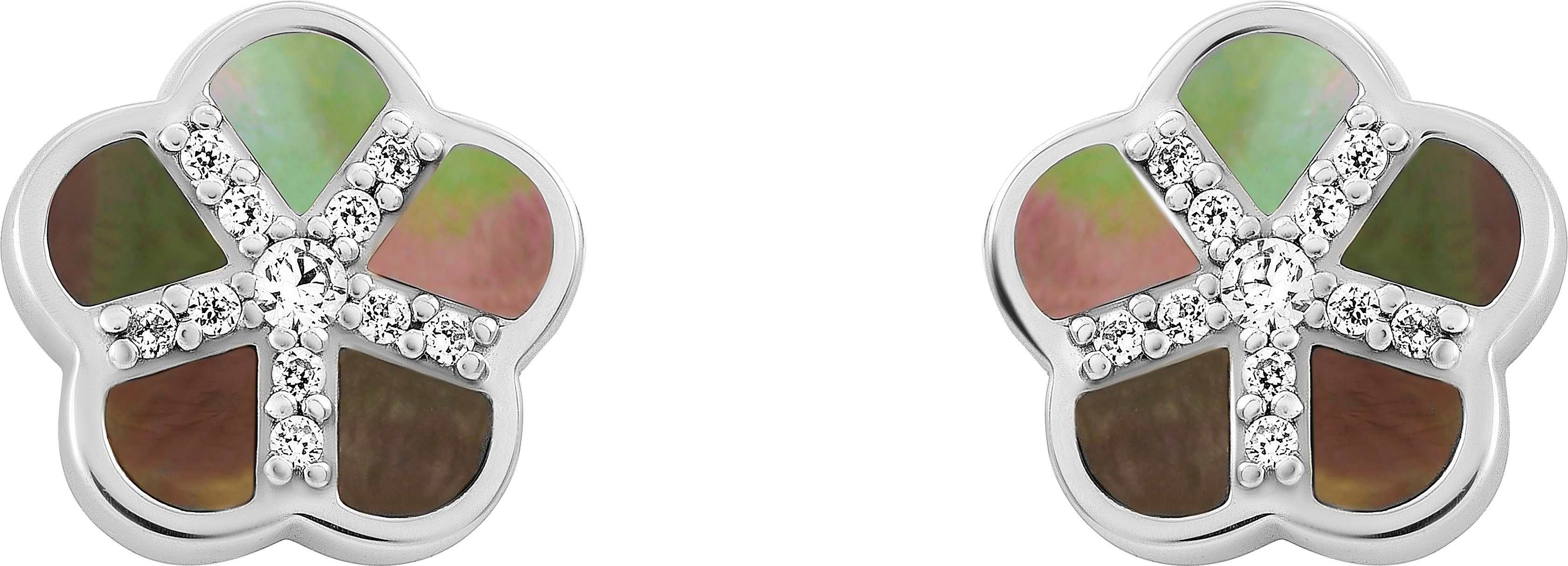 Orphelia 'Daisy' Damen Ohrstecker aus 925er Sterling Silber - Silber ZO-7585