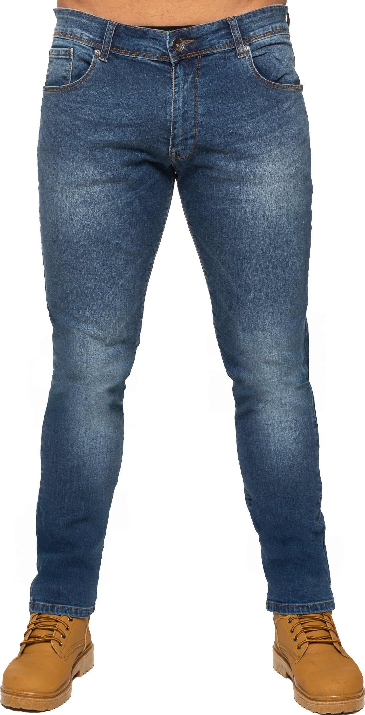 Enzo Herren Slim Stretch Denim Jeans