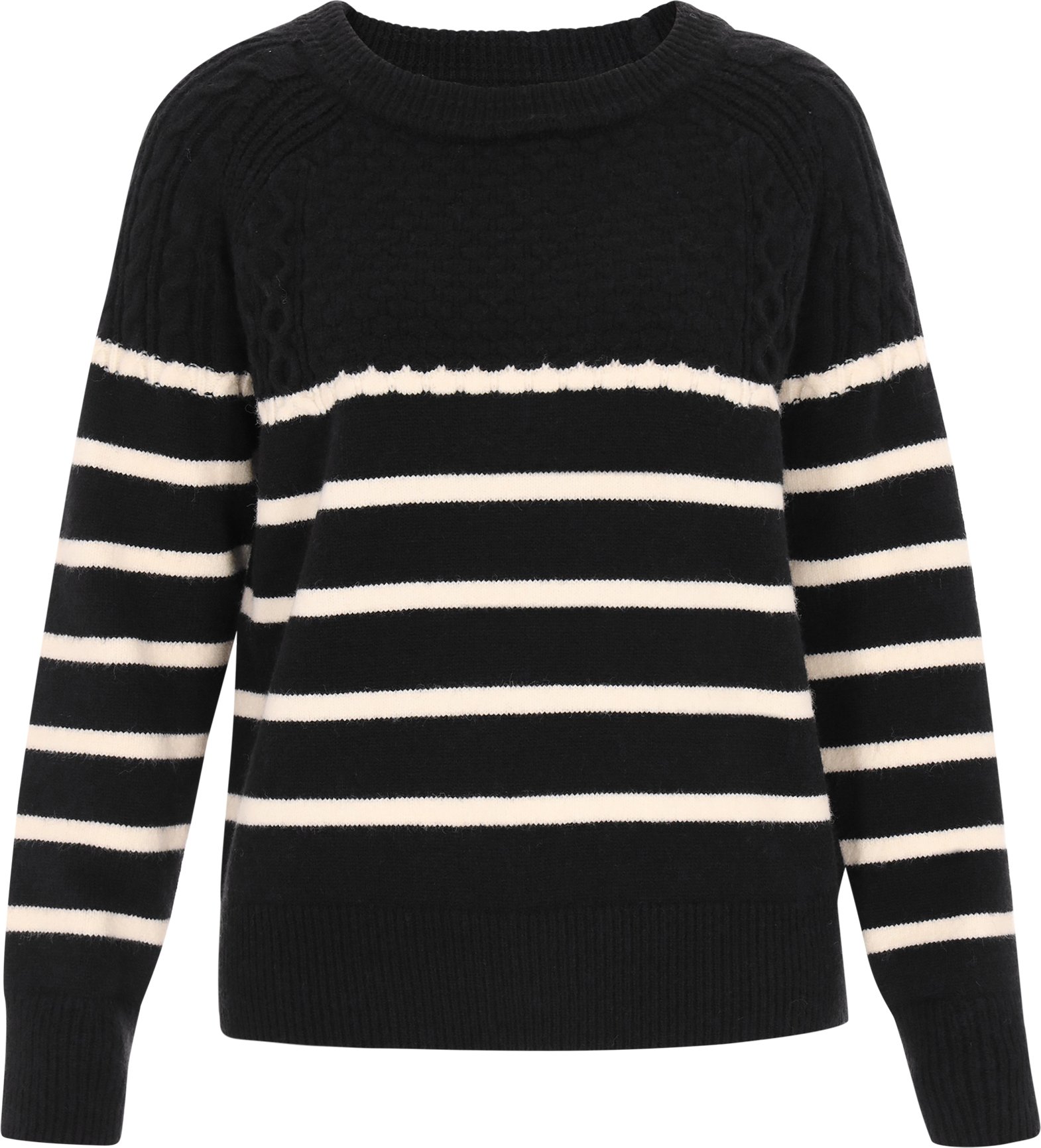 Dreimaster Pullover Frauen schwarz/offwhite