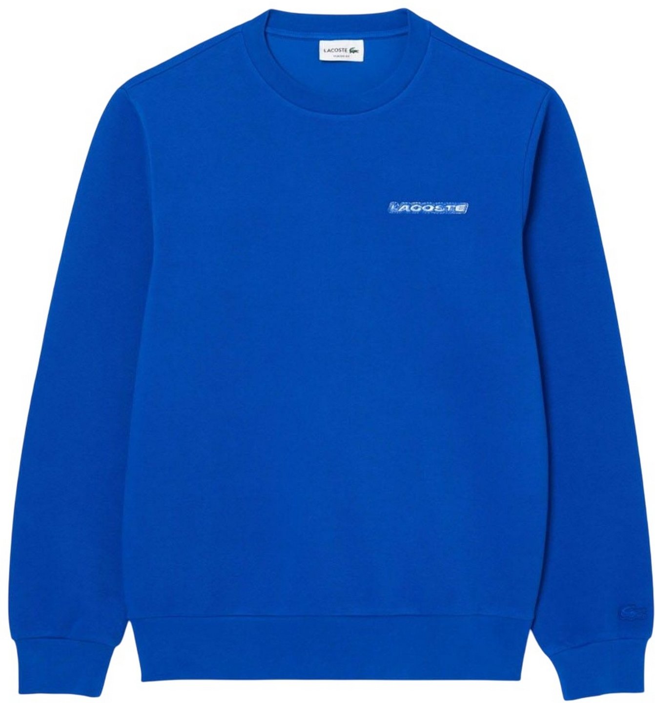 Lacoste - "Accent" Abzeichen Sweatshirt für Herren Piqué (Blau)